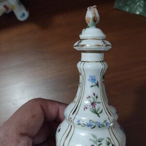 KPM Berlin hand-painted porcelain perfume bottle, early 1800's